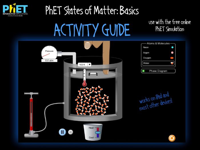 States of matter simulation lab answer key