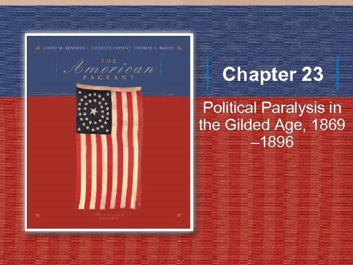 Chapter 23 political paralysis in the gilded age